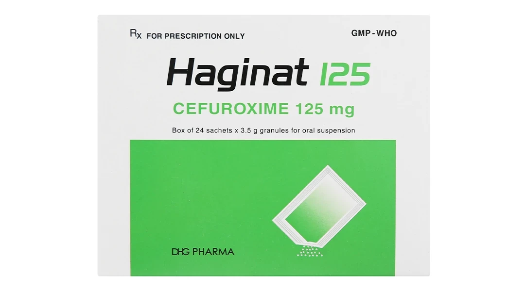 Cốm Haginat 125 DHG điều trị nhiễm khuẩn (24 gói)