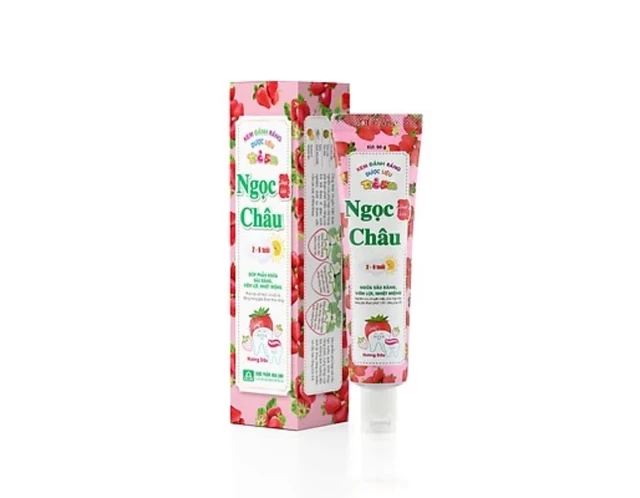 KĐR dược liệu Ngọc Châu trẻ em 2-6 tuổi hương dâu Hoa Linh (Hộp 1 tuýp x 50g)