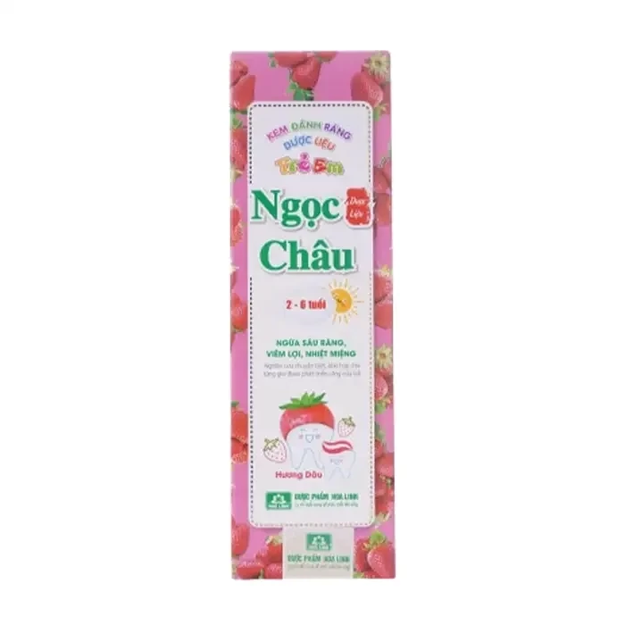KĐR dược liệu Ngọc Châu trẻ em 2-6 tuổi hương dâu Hoa Linh (Hộp 1 tuýp x 50g)