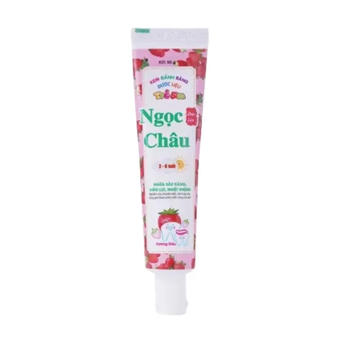 KĐR dược liệu Ngọc Châu trẻ em 2-6 tuổi hương dâu Hoa Linh (Hộp 1 tuýp x 50g)