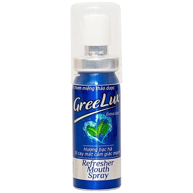 Xịt thơm miệng thảo dược GreeLux Extra Cool Hoa Linh khử mùi hôi miệng (12ml)