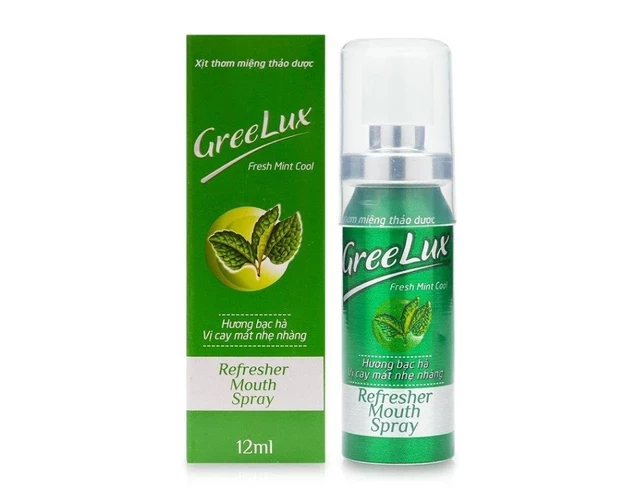 Xịt thơm miệng GreeLux Fresh Mint Cool Hoa Linh (Hộp 1 lọ x 12ml)