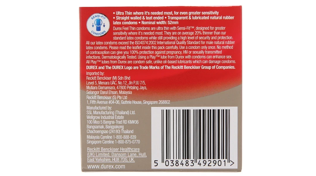 Bao cao su DUREX Fetherlite Ultima siêu mỏng dùng tránh thai và các bệnh lây nhiễm (hộp 3 cái)