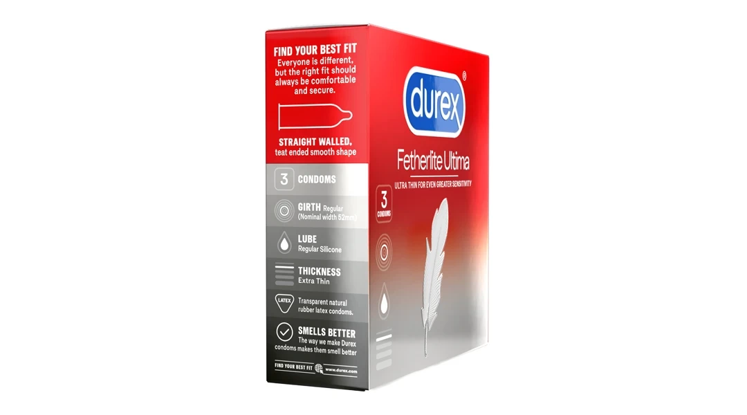 Bao cao su DUREX Fetherlite Ultima siêu mỏng dùng tránh thai và các bệnh lây nhiễm (hộp 3 cái)