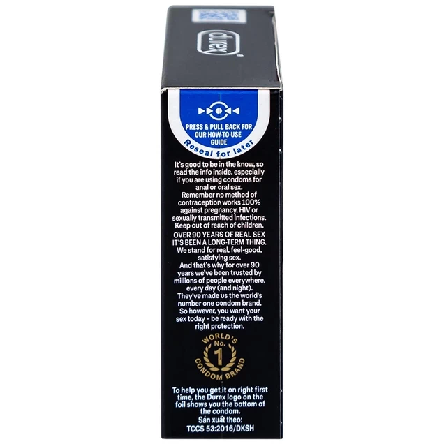 Bao cao su Durex Kingtex ôm sát, vừa vặn (49mm - 3 cái)