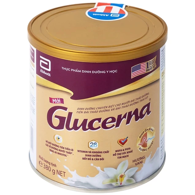 Sữa bột Glucerna Abbott bổ sung dinh dưỡng đặc biệt cho người đái tháo đường (380g)