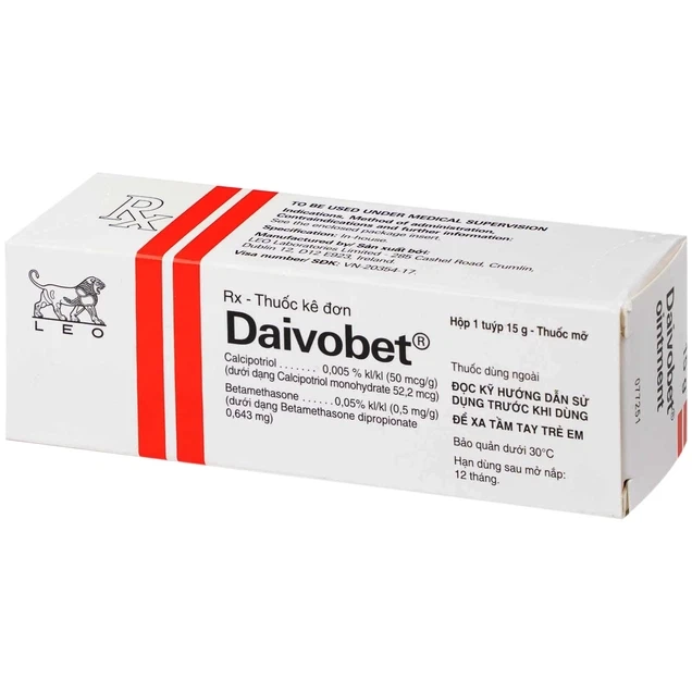 Thuốc mỡ Daivobet LEO điều trị bệnh vảy nến mảng mạn tính (15g)