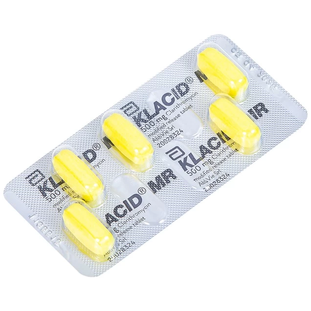 Klacid MR 500mg Abbott (Hộp/vỉ/5 viên)