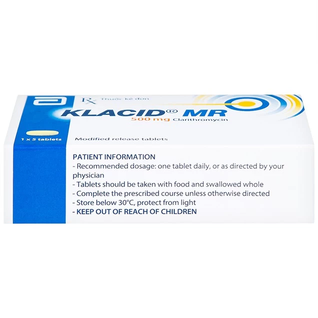 Klacid MR 500mg Abbott (Hộp/vỉ/5 viên)