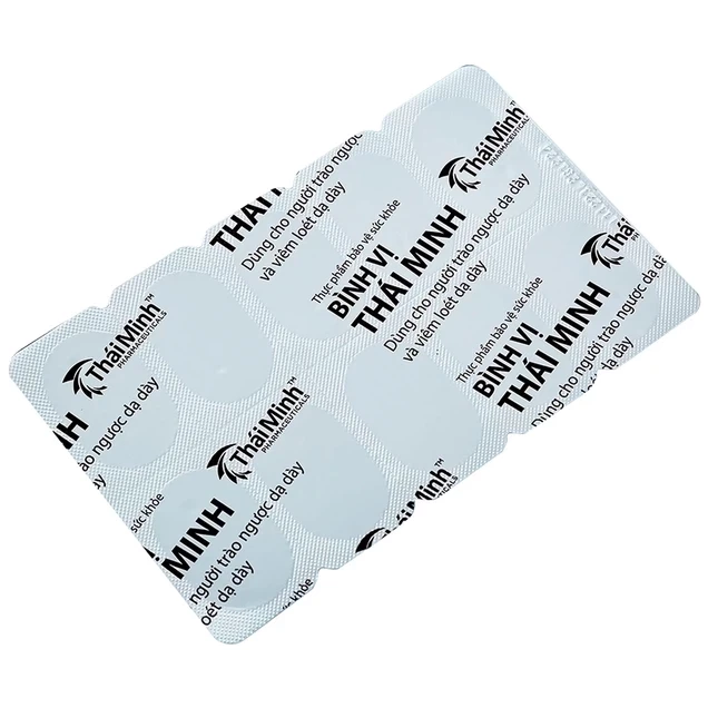 Viên uống Bình Vị Thái Minh hỗ trợ giảm acid dịch vị, giúp bảo vệ niêm mạc dạ dày (2 vỉ x 10 viên)