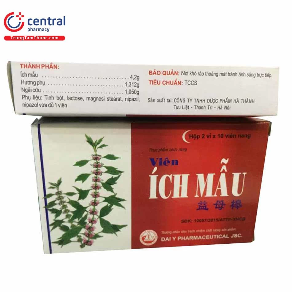 Ích Mẫu Hà Thành (Hộp 2 vỉ x 10 viên nang cứng)