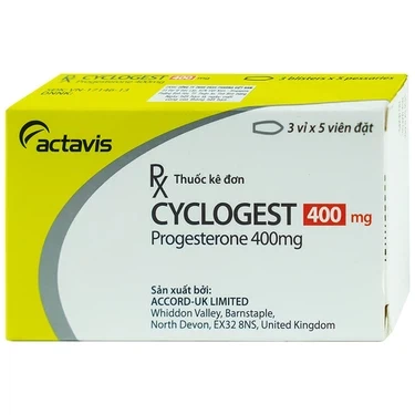 Cyclogest 400mg Actavis (Hộp 3 vỉ x 5 viên) (hộp)