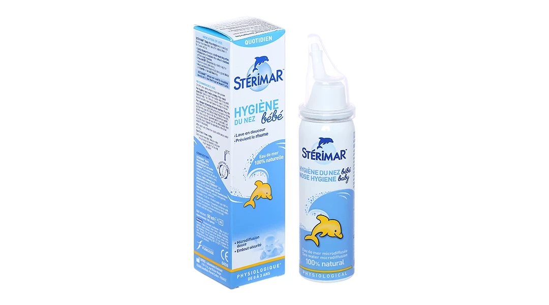 Dung dịch xịt mũi Stérimar Nose Hygiene Baby 50ml loại bỏ bụi bẩn niêm mạc mũi cho trẻ từ 0 - 3 tuổi