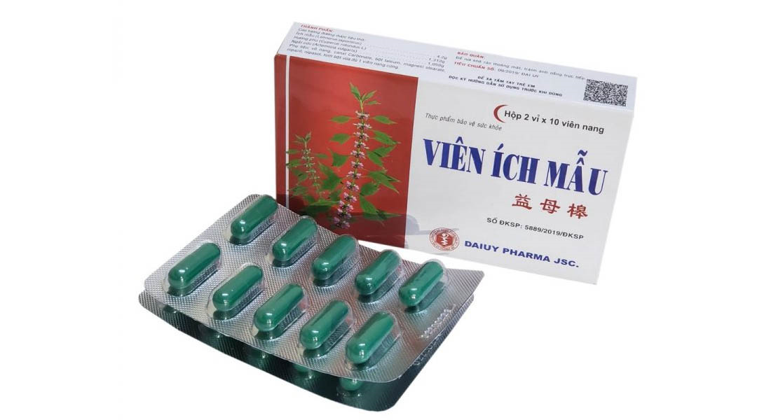 Viên Ích Mẫu Đại Uy giúp bổ huyết, điều kinh hộp 20 viên (vỉ)